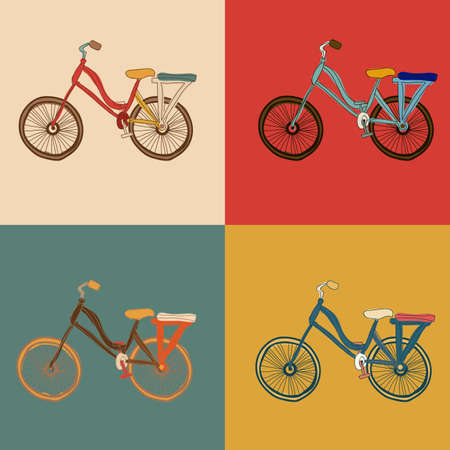 bicycle, desing over, colors background, vector illustration.のイラスト素材