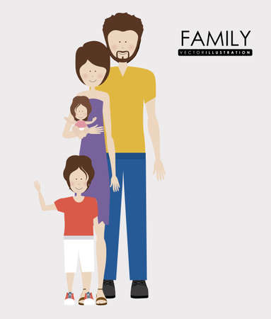Familiy, desing over white background, vector illustration.のイラスト素材