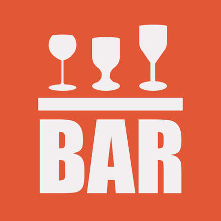 bar, desing over, white backgroundのイラスト素材