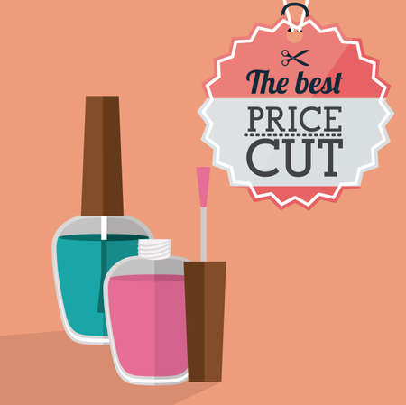 Make up design over pink background,vector illustration.のイラスト素材