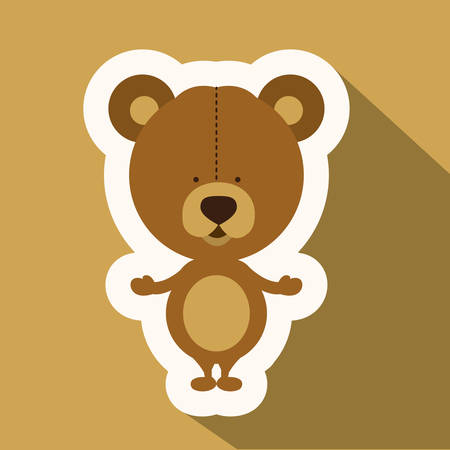 boy, toys, desing over brown background, vector illustration.のイラスト素材