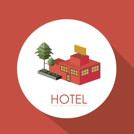 hotel, service desing over white background, vector illustrationのイラスト素材