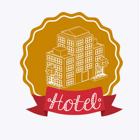 hotel, service desing over white background, vector illustrationのイラスト素材