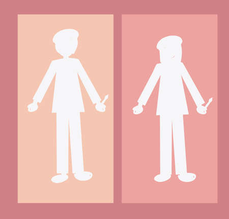 professions, desing over pink background, vector illustrationのイラスト素材