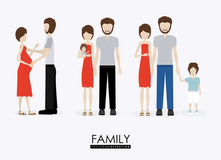 Familiy, desing over white background, vector illustration.のイラスト素材
