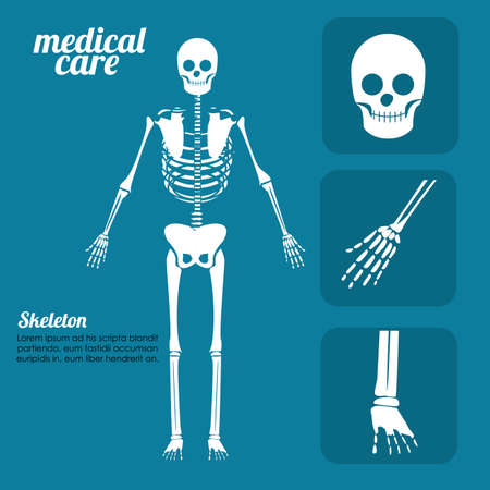 body,healthy desing over, blue background, vector illustration.のイラスト素材