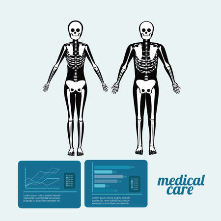 body,healthy desing over, ligth blue background, vector illustration.のイラスト素材