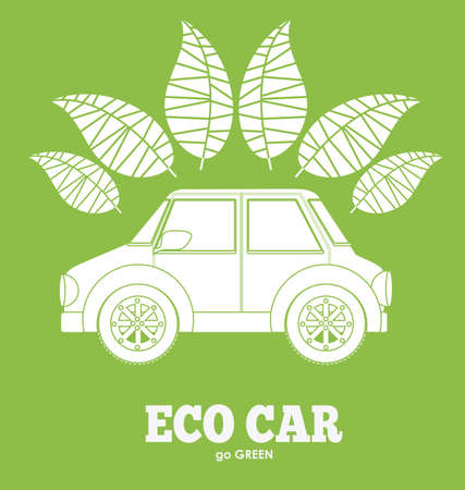 eco,ecology, desing over green background, vector illustration.のイラスト素材