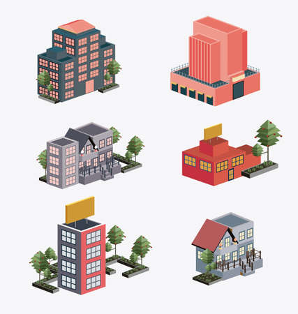 hotel, service desing over white background, vector illustrationのイラスト素材