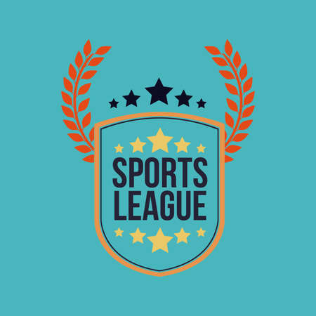 Sports design over blue background, vector illustration.のイラスト素材