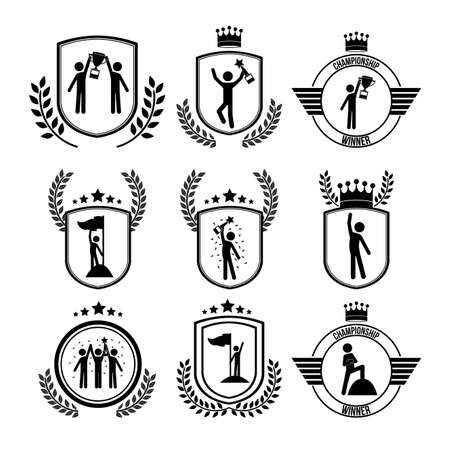 Championship design over white background, vector illustration.のイラスト素材