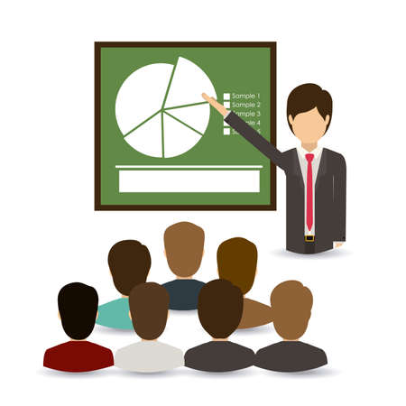Business and Workforce over white background, vector illustrationのイラスト素材