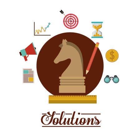 Solutions design, vector illustrationのイラスト素材
