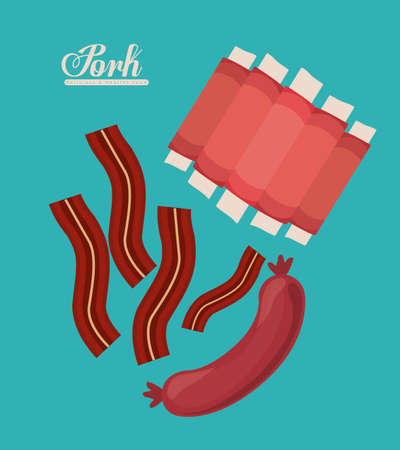 Menu and food design, vector illustrationのイラスト素材