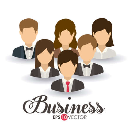Business and Workforce over white background, vector illustrationのイラスト素材