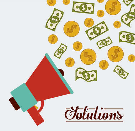 Solutions design, vector illustrationのイラスト素材