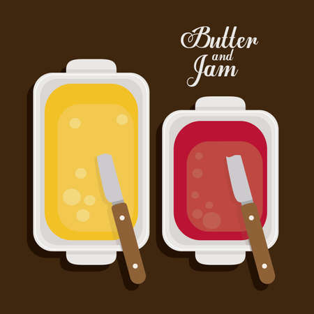 Menu and food design, vector illustrationのイラスト素材