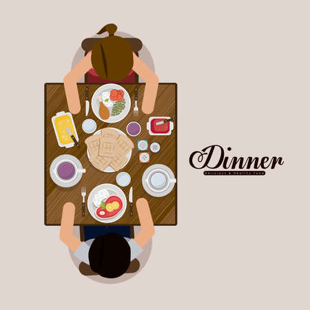 Menu and food design, vector illustrationのイラスト素材