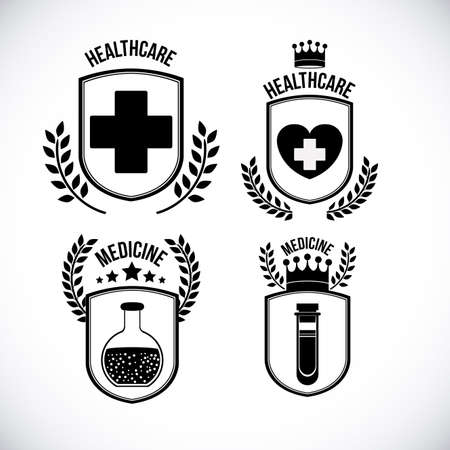 Medical and Healthcare design, vector illustrationのイラスト素材