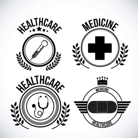 Medical and Healthcare design, vector illustrationのイラスト素材