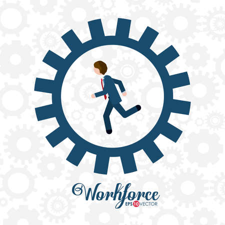 Business and Workforce over white background, vector illustrationのイラスト素材