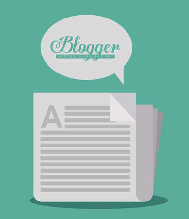 Blogger design, vector illustrationのイラスト素材