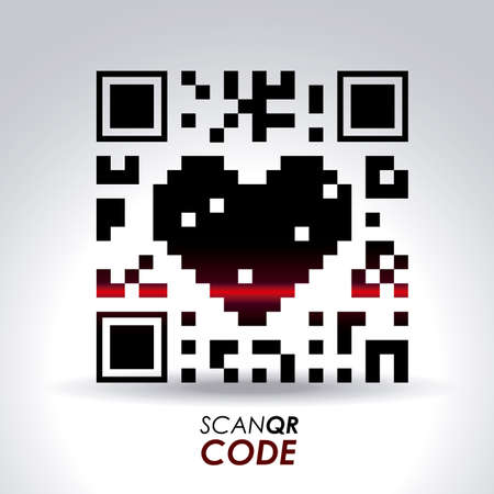 Scan QR Code design, vector illustrationのイラスト素材