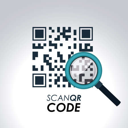 Scan QR Code design, vector illustrationのイラスト素材