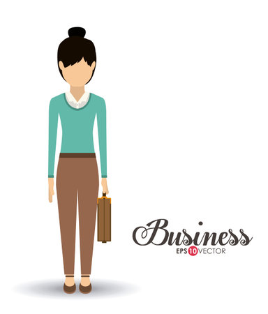 Business and Workforce over white background, vector illustrationのイラスト素材