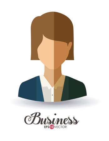 Business and Workforce over white background, vector illustration