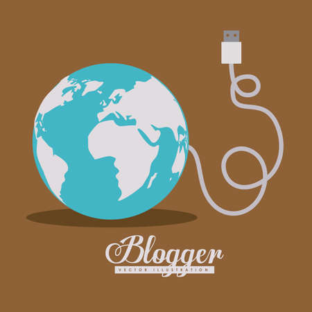 Blogger design, vector illustrationのイラスト素材