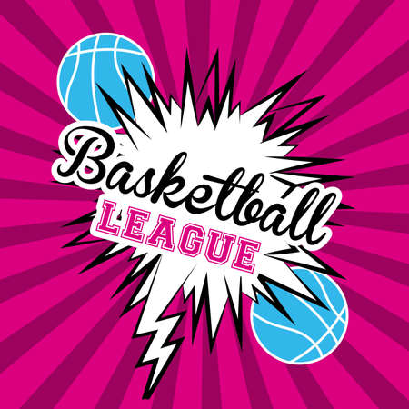 basketball desing over ligth purpple texture  bacground vector illustration.のイラスト素材