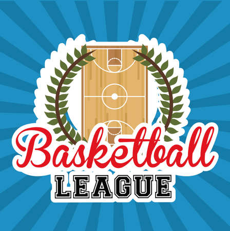 basketball desing over blue texture  bacground vector illustration.のイラスト素材