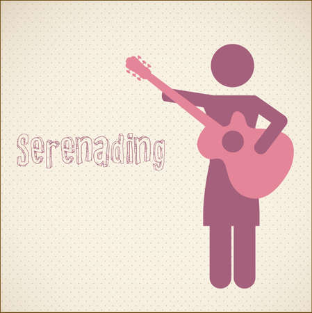 Serenading vector illustrationのイラスト素材