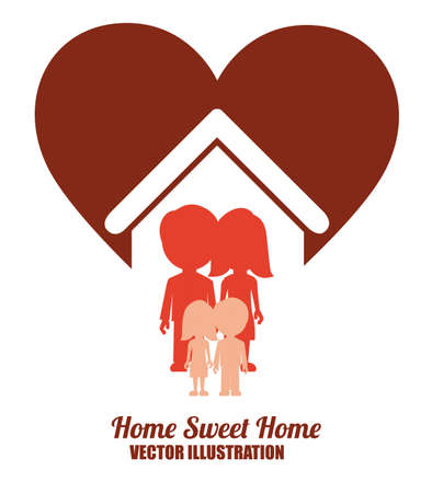 sweet home design over white background, vector illustration.のイラスト素材