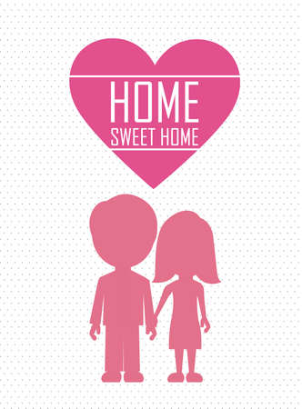 sweet home design over white background, vector illustration.のイラスト素材