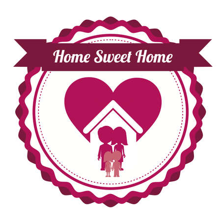 sweet home design over white background, vector illustration.のイラスト素材