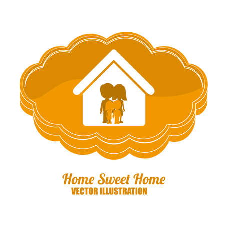 sweet home design over white background, vector illustration.のイラスト素材