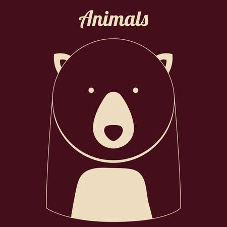 Animal design over purple  background, vector illustration.のイラスト素材