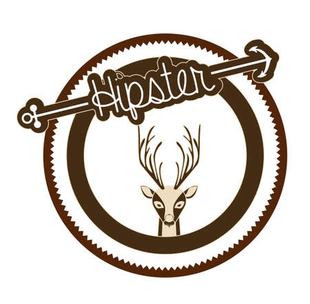 Hipster animal design, vector illustration.のイラスト素材