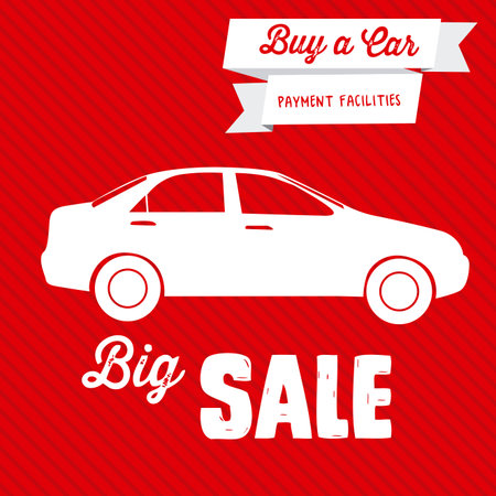 Sale Car, Vector illustrationのイラスト素材