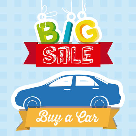 Sale Car, Vector illustrationのイラスト素材