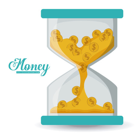 Money design, vector illustration over white backgroundのイラスト素材