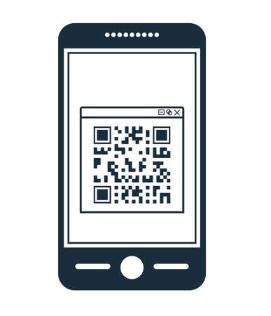Scan QR Code design, vector illustrationのイラスト素材
