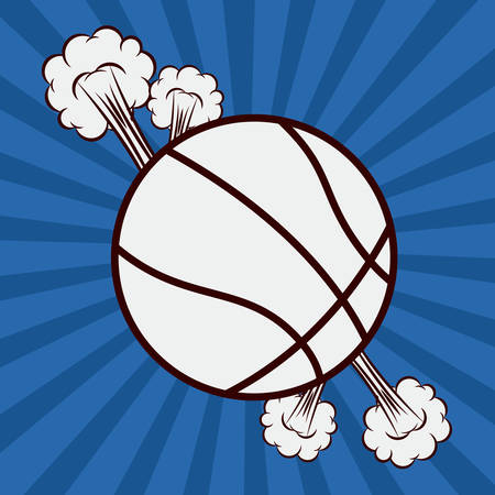 basketball desing over blue texture  bacground vector illustration.のイラスト素材
