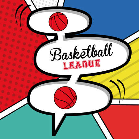 basketball desing over colors bacground vector illustration.のイラスト素材