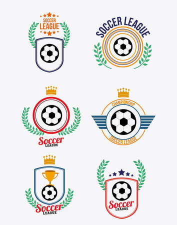 soccer desing over white background vector illustrationのイラスト素材