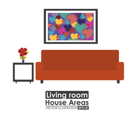 furniture design over white background, vector illustration.のイラスト素材