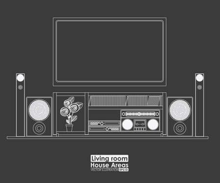 furniture design over gray background, vector illustrationのイラスト素材