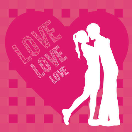 Love design over pink vector illustration.のイラスト素材